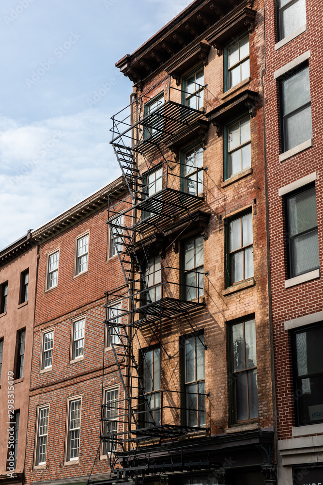 Naklejka premium Emergency Fire Escape staircase