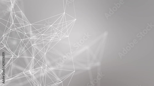 Abstract illustration background motion transformation with flickering light on plexus pattern of future innovation technology digital business dots line network decentralize communication connection