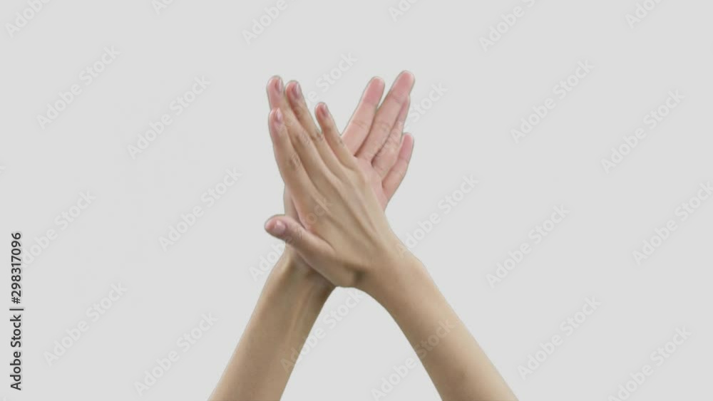 close-up of woman hands with long fingers, circular motions, moisturizing cream close-up of woman hands with long fingers, circular motions, moisturizing cream