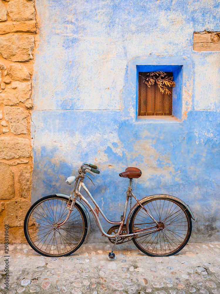 Classic bicycle parked