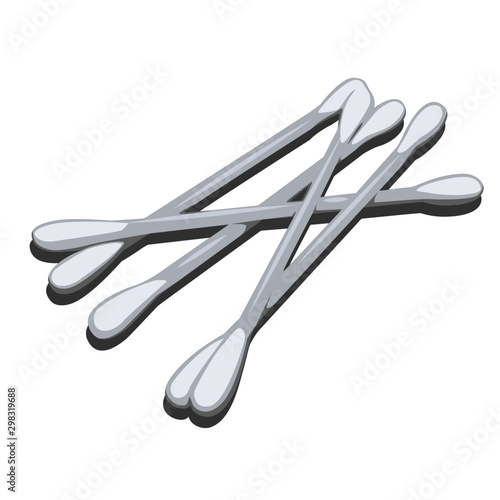 cotton swabs realistic vector illustration isolated