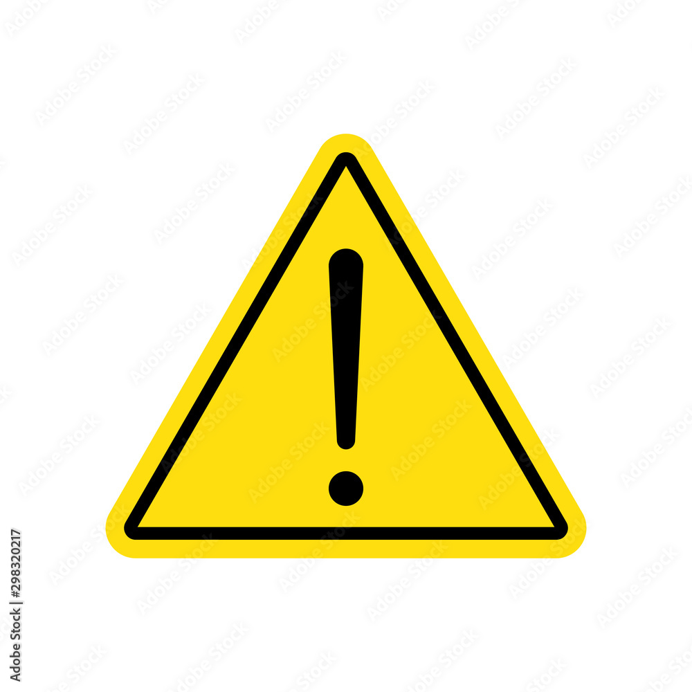 Caution icon with triangle form. Danger sign on isolated background. Caution warning icon.Triangle warning icon in flat style. vector Caution icon with triangle form. Danger sign on isolated background. Caution warning icon.Triangle warning icon in flat style. vector