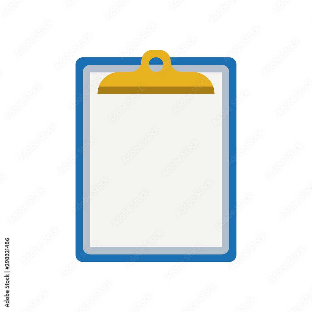 Icon clipboard checklist or document with checkmark with text in flat style Icon clipboard checklist or document with checkmark with text in flat style