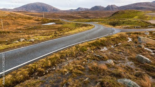 Single-lane Countryside Road, Isle of Lewis Outer Hebrides