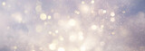 abstract backgrounf of glitter vintage lights . silver and white. de-focused. banner