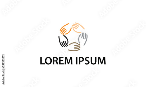 hand business logo design idea