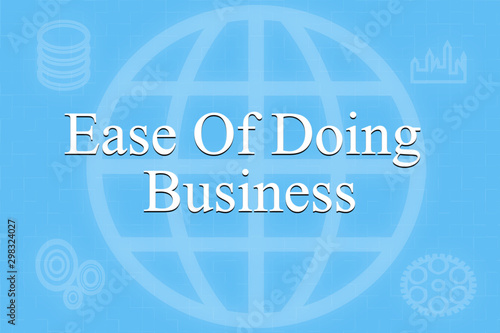 Fotografia Conceptual business illustration of words ease of doing business