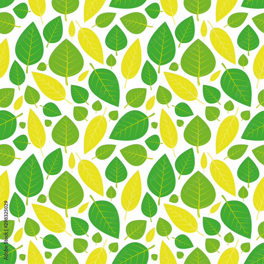 Leaf pattern vector illustration green yellow Leaf pattern vector illustration green yellow