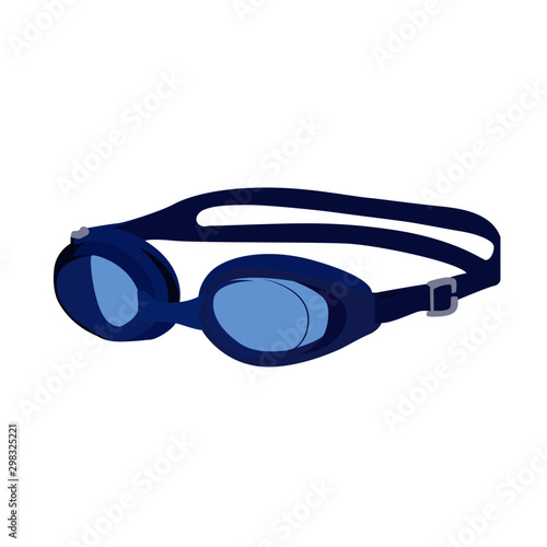 Swimming glasses realistic vector illustration isolated