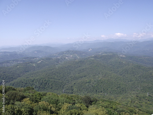 panorama of mountains in summer