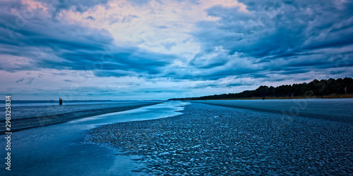 Blue Night At Low Tide