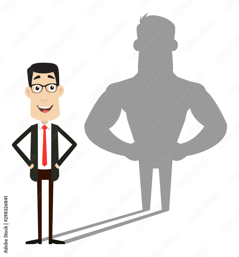 Corporate Business Character - Standing in Positive Attitude Corporate Business Character - Standing in Positive Attitude