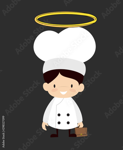 Cute Cartoon Chef - Standing and Smiling