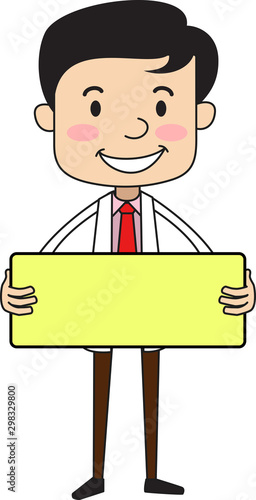 Dentist - Standing with Message Board