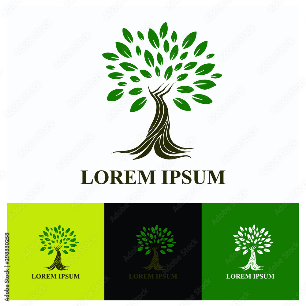 Obraz premium tree with leaves vector