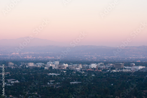 A view from above of the City of Pasadena in Los Angeles County.