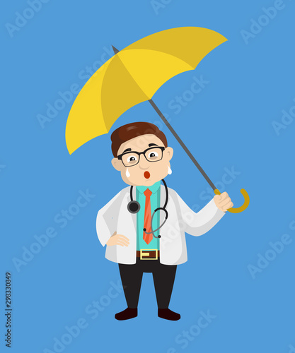 Dermatologist Doctor - Standing with Umbrella