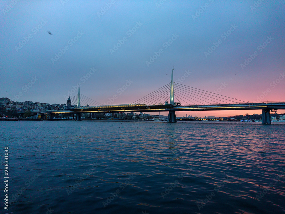 Golden horn Bridge in Istanbul
