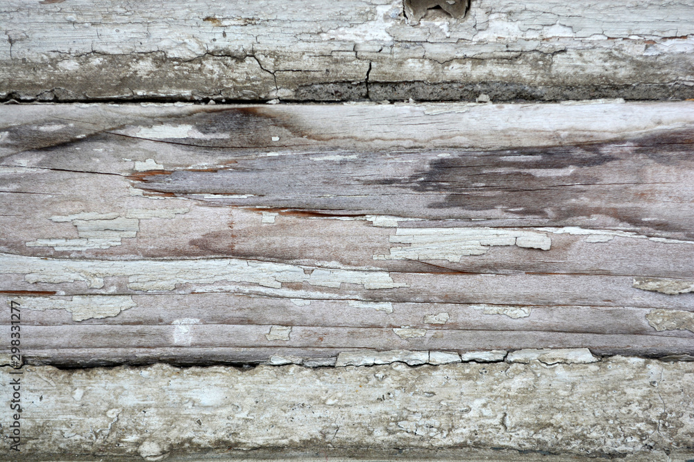 Naklejka premium Surface blurred by time. Old wood background.