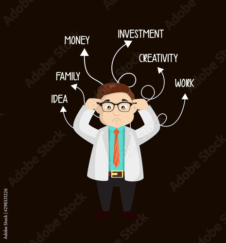 Dermatologist Doctor - With Various Thoughts