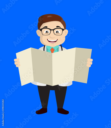 Dermatologist Doctor - Holding a Folded Paper Banner