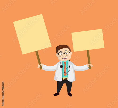 Dermatologist Doctor - Holding Placards in Both Hands
