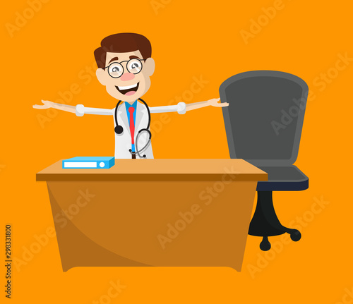 Dermatologist Doctor - Talking with Hand Gesture