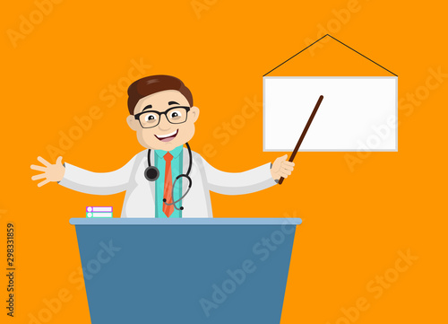 Dermatologist Doctor - Presenting on White Board