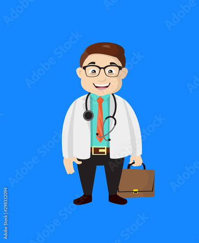 Dermatologist Doctor - Holding a Suitcase and ready to go