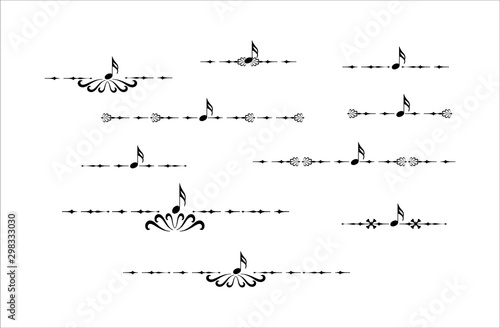 Decorative music delimiter