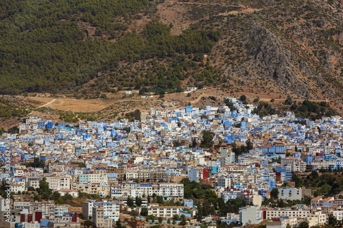 Panoramic view of Chefchaouen city, Morocco © yavuzsariyildiz