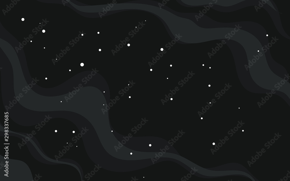 Vector space background with copy space. Cute flat style template with ...