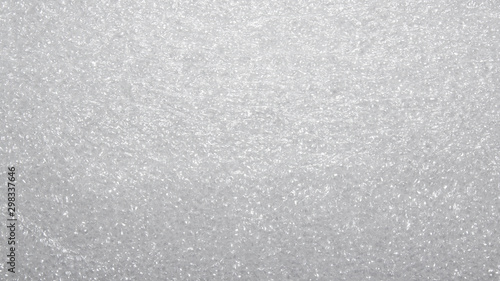 White polyethylene foam.Texture made of polyethylene foam.Background of polyethylene foam. photo