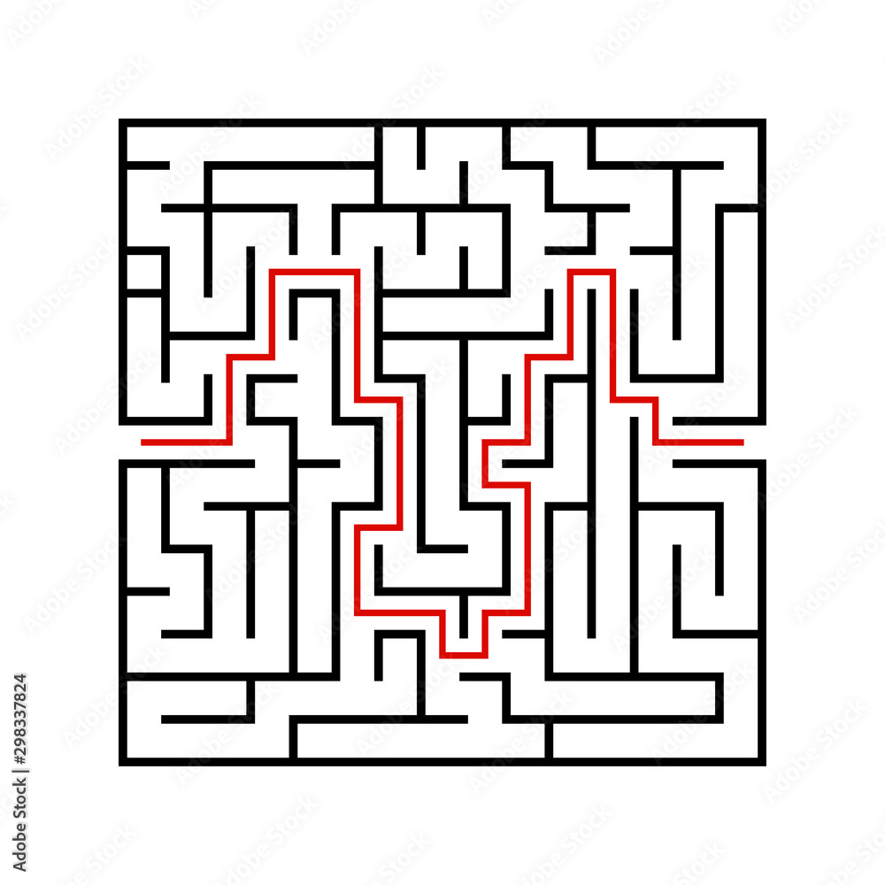 Abstact labyrinth. Educational game for kids. Puzzle for children. Maze conundrum. Find the right path. Vector illustration. Abstact labyrinth. Educational game for kids. Puzzle for children. Maze conundrum. Find the right path. Vector illustration.