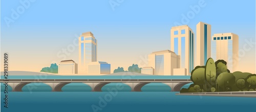 day city landscape road