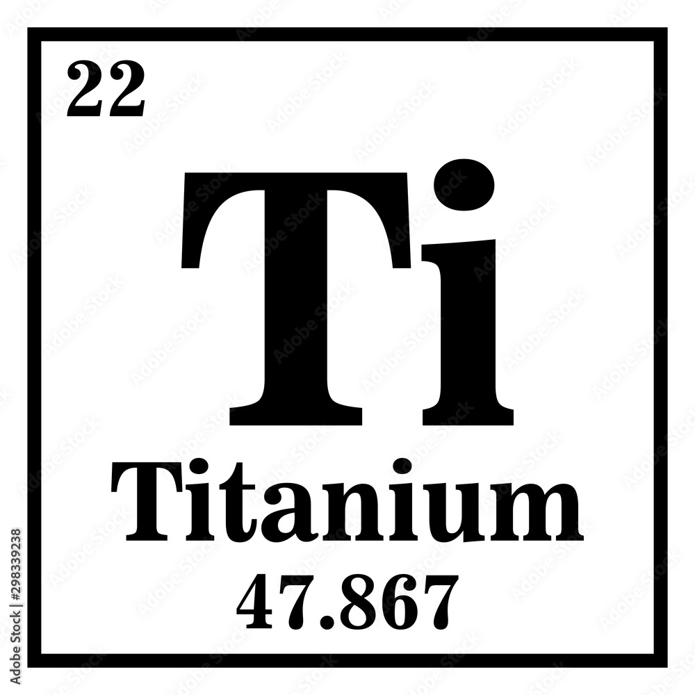 Titanium Periodic Table of the Elements Vector illustration eps 10