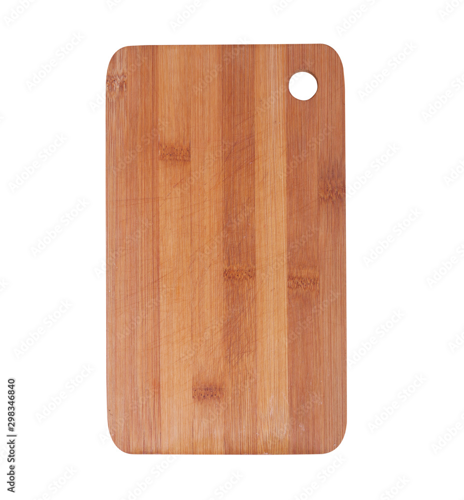 Fototapeta premium Cutting kitchen board on white background
