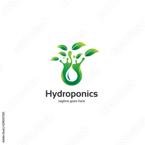 hydroponics logo design