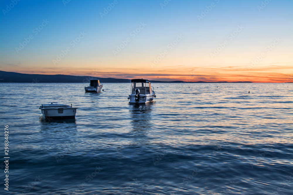 Zachód słońca nad morzem Adriatyckim, Czarnogóra