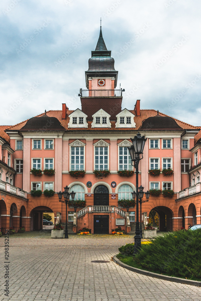 Fototapeta premium Building of townhall in Ilawa (Poland)