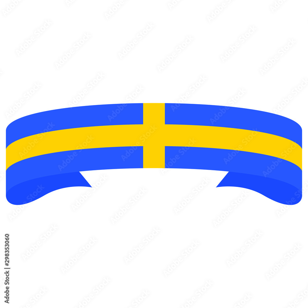 Obraz premium Sweden flag. Simple vector Sweden flag