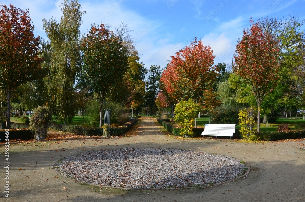 Wunderschön bunter Herbst im Strandpark von Ueckermünde