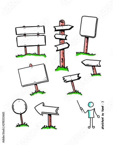 SketchNote Templates Doodles handsketched for your Buisiness Presentation