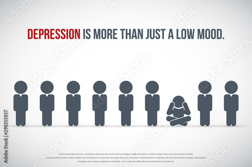 Depression is more than just a low mood. Depression Concept