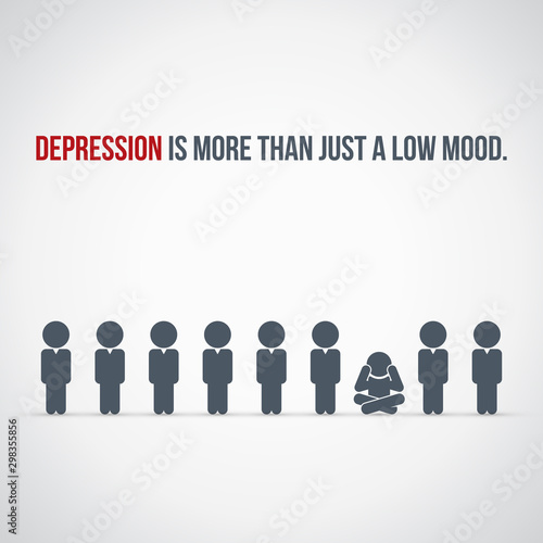 Depression is more than just a low mood. Depression Concept