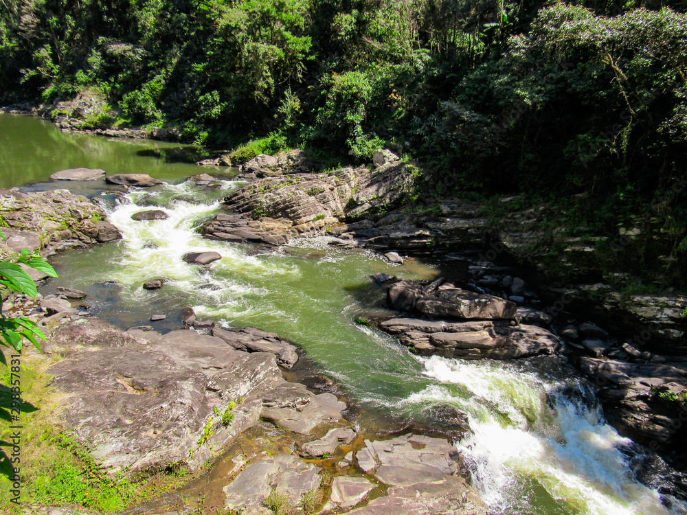 Flowing water and natural pool in the Isalo National Park in Madagascar Flowing water and natural pool in the Isalo National Park in Madagascar