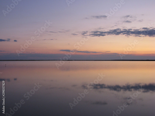 Sunset at Syvash lake