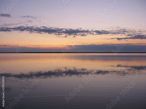 Sunset at Syvash lake