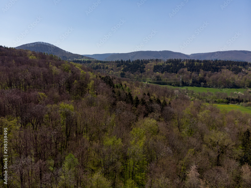 Fototapeta premium Felder - Wald - Wiesen - Luftaufnahmen