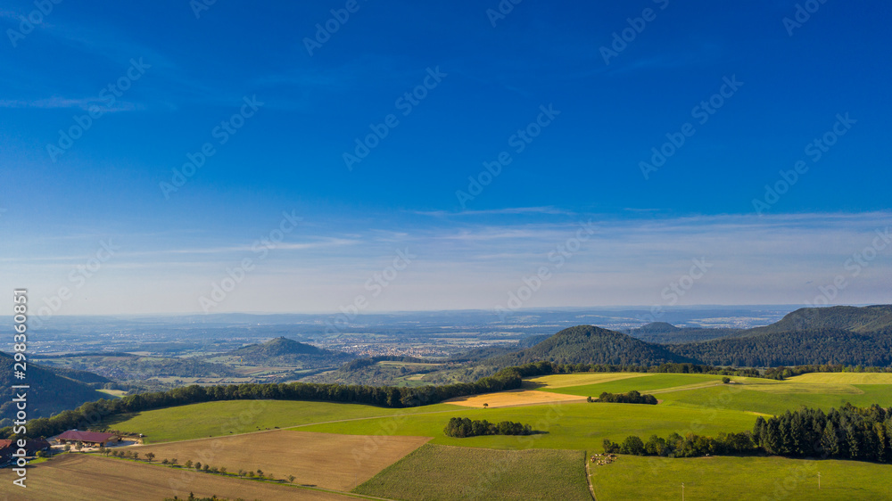Felder - Wald - Wiesen - Landschaft - Luftaufnahme